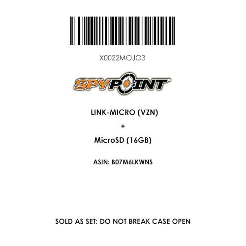  SPYPOINT Link Micro with 16GB MicroSD (Smallest on The Market!) Wireless/Cell Trail Camera, 4 Power LEDs, Fast 4G Photo Transmission w/Preactivated SIM, Fully Configurable via App