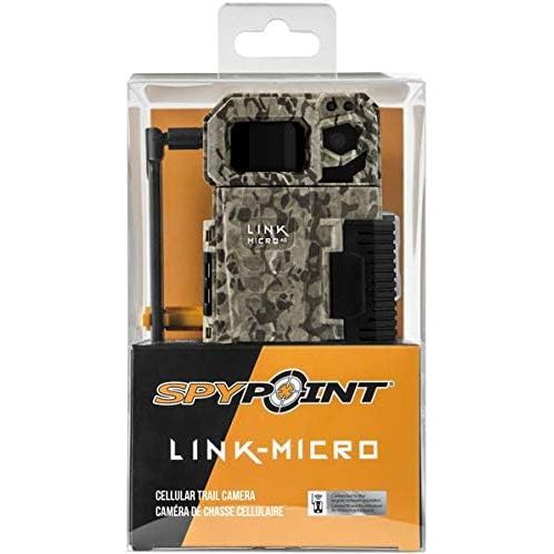  [아마존베스트]Spypoint Link Micro 4G Cellular Trail Camera with Batteries, Micro SD Card, and Mount (AT&T (USA))