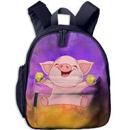 SQZDQ Flying Happy Pig Funny Kids Bags Boys And Girls School Backpack