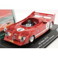 SRC 00801 ALFA ROMEO 33TT12 TARGA FLORIO 1973 NEW 132 SLOT CAR IN DISPLAY CASE