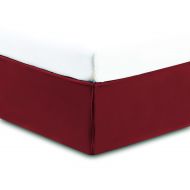 SRP Bedding Real 350 Thread Count Split Corner Bed Skirt / Dust Ruffle King Size Solid Burgundy 23 inches Drop Egyptian Cotton Quality Wrinkle & Fade Resistant