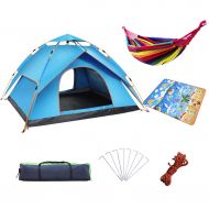 SS Camping Tents Portable Camping Tent, Double-Layer Spring Dome Tent, Speed Open Outdoor Camping Automatic Tents, Suitable for Beach Camping