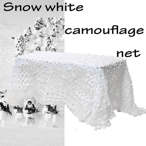  SS Net Camouflage net Garden Shade Net Camouflage Net Decoration Camping Wedding Party Outdoor Photography Childrens Awning, White (Multi-Size Optional)