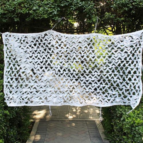  SS Net Camouflage net Garden Shade Net Camouflage Net Decoration Camping Wedding Party Outdoor Photography Childrens Awning, White (Multi-Size Optional)