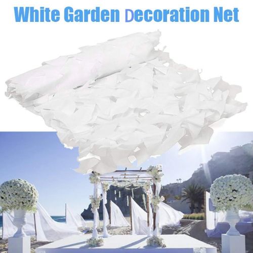  SS Net Camouflage net Shading Net Camouflage Net Decoration Camping Wedding Party Outdoor Hunting Sunshade Tent, White (Multi-Size Optional)