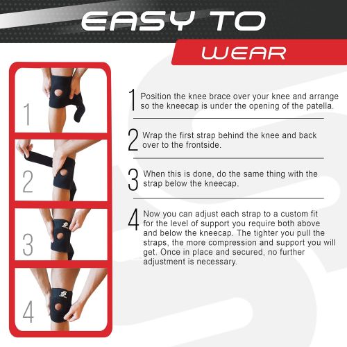  [아마존베스트]SS SLEEVE STARS Knee Support Brace with Neoprene Compression Stabilizer