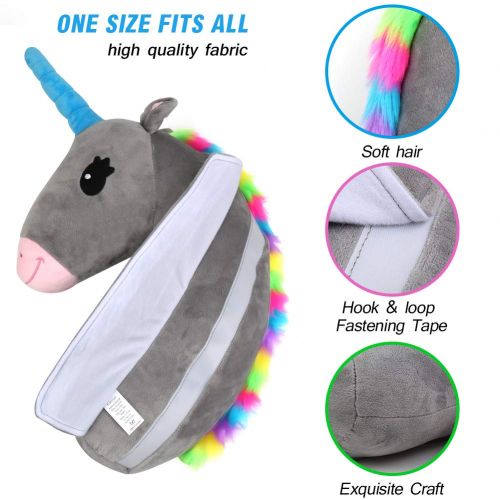  SSAWcasa Seat Belt Cover for Kids,Unicorn Seatbelt Pillow,Seat Belt Pillow Cushion,Stuffed Plush Animal Travel Pillow,Kids Safety Belt Strap Cover Shoulder Protector Pad,Children Adult Head