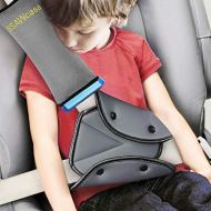 [아마존베스트]SSAWcasa Seat Belt Adjuster and Pillow with Clip for Kids Travel,Soft Neck Support Headrest Seatbelt Pillow Cover...