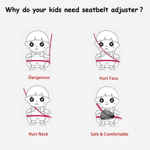  [아마존베스트]SSAWcasa Seat Belt Adjuster and Pillow with Clip for Kids Travel,Soft Neck Support Headrest Seatbelt Pillow Cover...