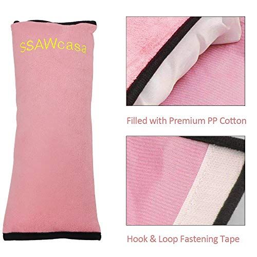  [아마존베스트]SSAWcasa Travel Pillow Kids Car,Seat Belt/Seatbelt Pillow for Sleep,Toddler Seat Belt Neck Support Pad,Vehicle Children Baby Safety Strap Plush Soft Cushion Headrest Shoulder Cover