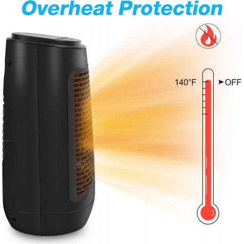  SSAWcasa Space Heaters for Indoor Use Oscillating,1200W Portable Electric Heaters for Office with Over Heat & Tip Over Protection, Personal Ceramic Heater Fan, Quiet Small Room Tower Heater
