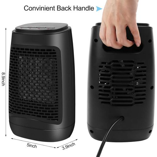  SSAWcasa Space Heaters for Indoor Use Oscillating,1200W Portable Electric Heaters for Office with Over Heat & Tip Over Protection, Personal Ceramic Heater Fan, Quiet Small Room Tower Heater