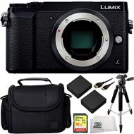 SSE Panasonic Lumix DMC-GX85 Digital Camera Body Only (Black) 8PC Accessory Kit Includes SanDisk Extreme 32GB SDHC Memory Card+ 2 Replacement BLG-10 Batteries+ Mini HMDI Cable + MORE