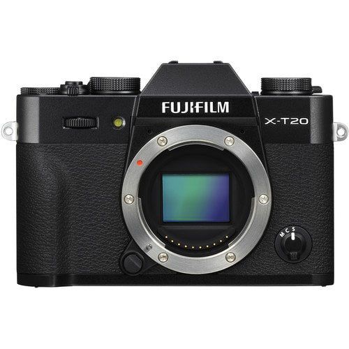  SSE Fujifilm X-T20 Mirrorless Digital Camera (Body Only, Black) 11PC Accessory Bundle Includes 64GB SD Memory Card + 2x Replacement Batteries + MORE