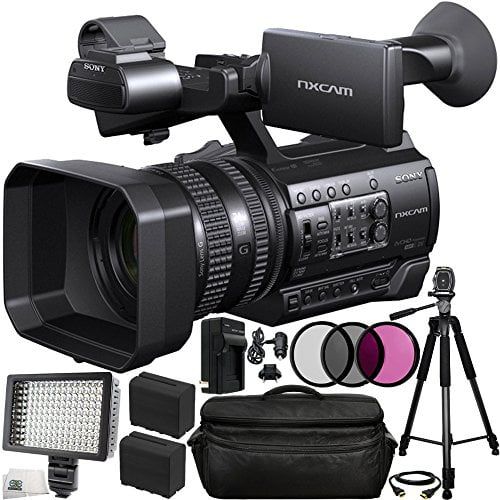  SSE Sony HXR-NX100 HD NXCAM Camcorder 13PC Bundle. Includes 2 Replacement F970 Batteries + ACDC Rapid Home & Travel Charger + 3PC Filter Kit (UV-CPL-FLD) + Full Size Tripod + 160 LED