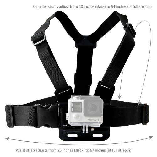  SSE Adjustable Chest Mount Harness for GoPro Cameras - One Size Fits Most, Chest Mount Designed for GoPro Hero Camera - Perfect for Extreme Sports