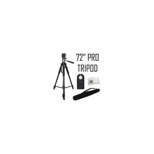  SSE Professional Tripod 3 Way Pan Head Tilt Motion with Built-in Bubble Leveling Plus Wireless IR Remote Control Shutter Release for Select Nikon Digital Cameras