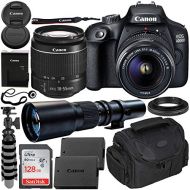 SSE Canon EOS 4000D DSLR Camera with EF-S 18-55mm f/3.5-5.6 III Lens & 500mm Preset Lens Beginner’s Bundle - Includes: SanDisk Ultra 128GB SDXC Memory Card, Extended Life LPE10 Replace