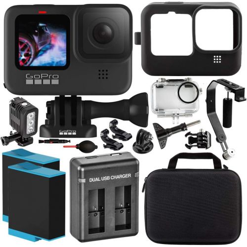  SSE GoPro HERO9 Hero 9 Black Action Camera with The Advanced Accessory Bundle - Includes: 2X Spare Rechargeable Li-Ion Batteries + Underwater Housing & Much More