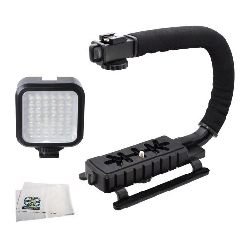  SSE Professional LED Video Light & Stabilizing Grip Package for JVC Everio GZ-MC100, MC200, MC500 Microdrive Camcorders