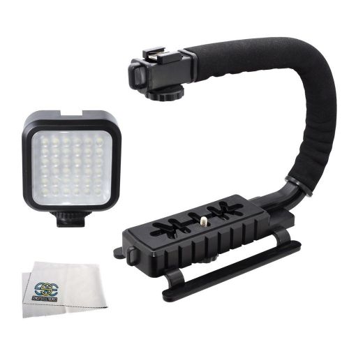 SSE Professional LED Video Light & Stabilizing Grip Package for JVC Everio GZ-HD5, HD40, HD30, HD10, MG730 High Definition Camcorders