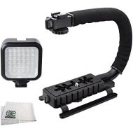 SSE Professional LED Video Light & Stabilizing Grip Package for JVC Everio GZ-MS250, MS230, MS110, GZ-HM650, GZ-E100, GZ-E200, GZ-EX310, GZ-MG130, GZ-MG330, GZ-R10, GZ-R30, GZ-R50, GZ-