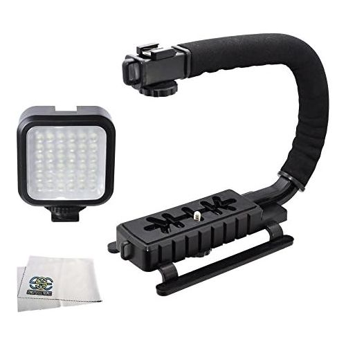  SSE Professional LED Video Light & Stabilizing Grip Package for JVC Everio GZ-MS250, MS230, MS110, GZ-HM650, GZ-E100, GZ-E200, GZ-EX310, GZ-MG130, GZ-MG330, GZ-R10, GZ-R30, GZ-R50, GZ-