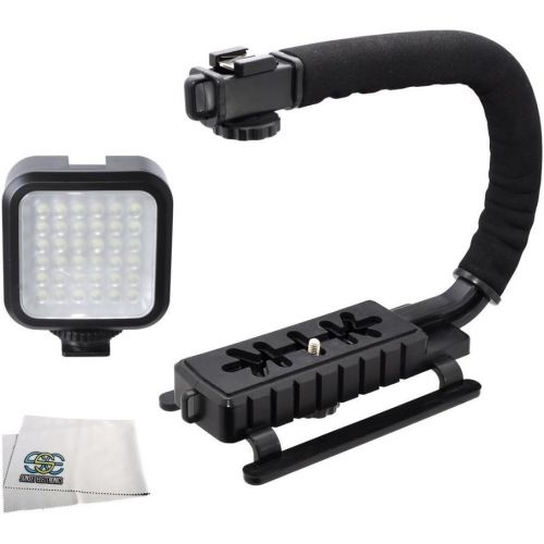  SSE Professional LED Video Light & Stabilizing Grip Package for JVC Everio GZ-MS250, MS230, MS110, GZ-HM650, GZ-E100, GZ-E200, GZ-EX310, GZ-MG130, GZ-MG330, GZ-R10, GZ-R30, GZ-R50, GZ-