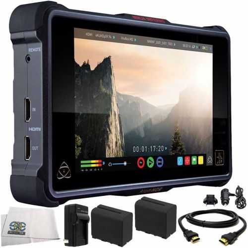  SSE Atomos Ninja Inferno 7 4K HDMI Recording Monitor 6PC Bundle  Includes 2X Replacement Batteries + ACDC Rapid Home & Travel Charger + HDMI Cable + Microfiber Cleaning Cloth