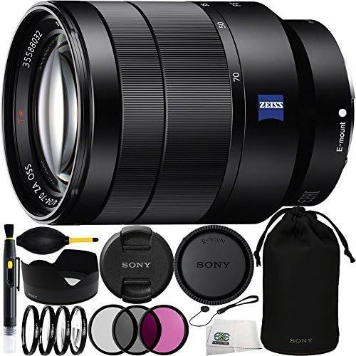  SSE Sony Vario-Tessar T* FE 24-70mm f4 ZA OSS Lens Bundle Includes Manufacturer Accessories + 3PC Filter Kit + 4PC Macro Lens Kit + Lens Pen + Dust Blower + Cap Keeper + Microfiber Cl