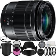SSE Panasonic Lumix G Vario 12-60mm f/3.5-5.6 ASPH. Power O.I.S. Lens Bundle with Manufacturer Accessories & Accessory Kit (13 Items) (White Box) - International Version (No Warranty)