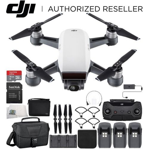  SSE DJI Spark Portable Mini Drone Quadcopter Fly More Combo Ultimate Travel Bundle (Alpine White)