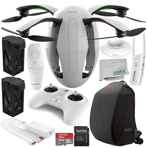  SSE PowerVision PowerEgg Drone with 360 Panoramic 4K HD Camera and 3-axis Gimbal with Maestro + PowerVision Backpack Essential Bundle