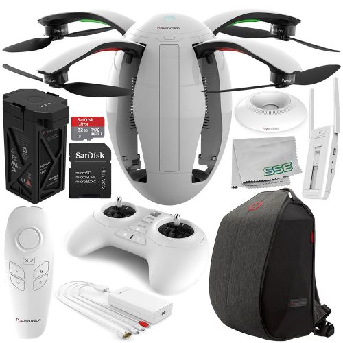  SSE PowerVision PowerEgg Drone with 360 Panoramic 4K HD Camera and 3-axis Gimbal with Maestro + PowerVision Backpack Starters Bundle