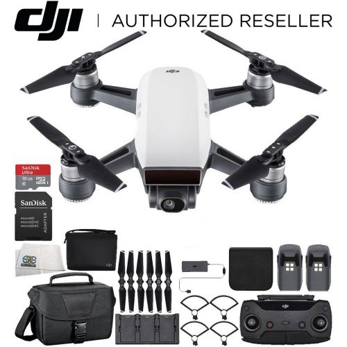  SSE DJI Spark Portable Mini Drone Quad Copter Fly More Combo Travel Bundle (Alpine White)