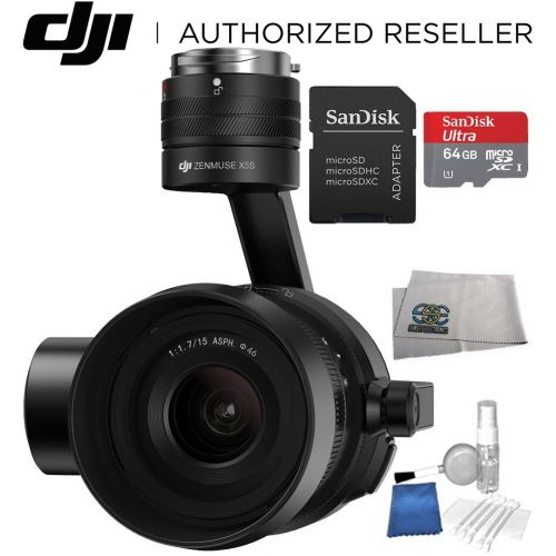  SSE DJI Zenmuse X5S Camera and Gimbal with MFT 15mm f1.7 ASPH Prime Lens for DJI Inspire 2 Quadcopter Drone Starters Bundle Includes SanDisk 64 GB microSDXC + 5PC Cleaning Kit + More