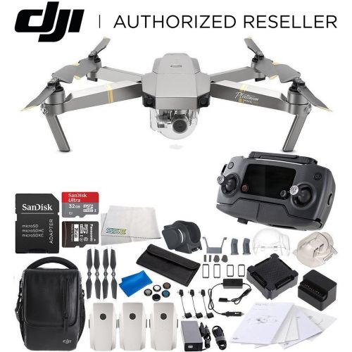  SSE DJI Mavic Pro Platinum Fly More Combo Collapsible Quadcopter Drone Videographer Bundle Special