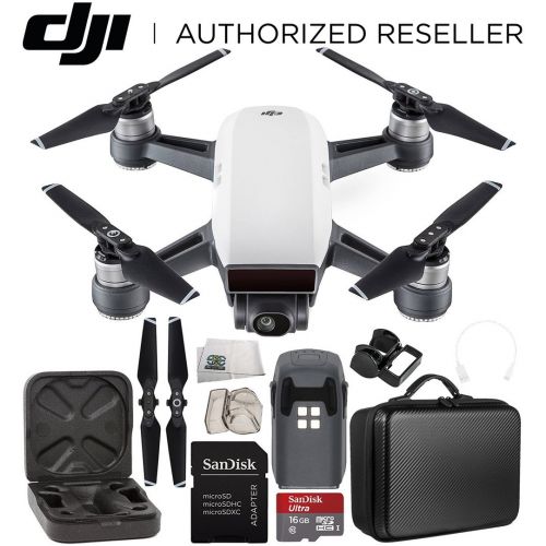  SSE DJI Spark Portable Mini Drone Quadcopter Starter Portable Bag Shoulder Travel Case Bundle (Alpine White)