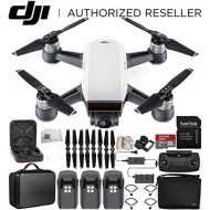 SSE DJI Spark Portable Mini Drone Quadcopter Fly More Combo Portable Bag Shoulder Travel Case Bundle with Extra Battery (Alpine White)