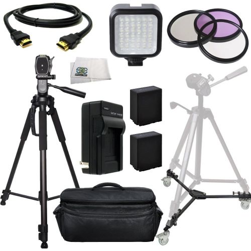  SSE Professional Accessory Kit For Panasonic AG-AC130APJ AVCCAM HD Camcorders Includes 3 Piece Filter Kit + Replacement Batteries (VW-VBG6) + ACDC Rapid Chargers + HDMI Cable & 72 Tri