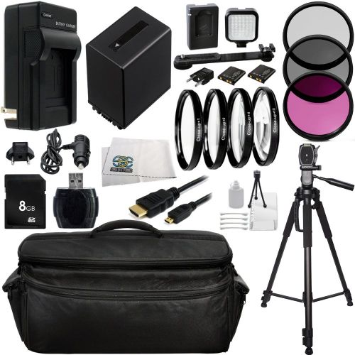  SSE Professional Sony NEX-VG10, NEX-VG20, NEX-VG30 Ultimate 8GB Accessory Package Kit. Includes 8GB Memory Card + High Speed Memory Card Reader + Replacement FV-100 Battery + ACDC Rap