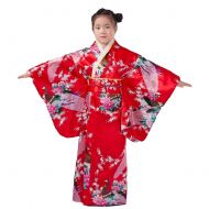 SSJ-C SSJ Kimono Robe [ Flower Design for Kids ] Japanese Traditional Costume