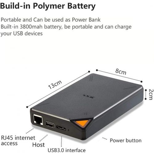  Bundles SSK USB 3.0 to SATA External Hard Drive Docking Station Enclosure Adapter for 2.5 & 3.5 Inch HDD SSD SATA and SSK 2TB Portable NAS External Wireless Hard Drive with Own Wi-