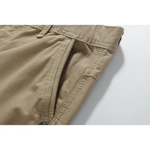  SSLR Mens Casual Cotton Multi-Pocket Cargo Shorts