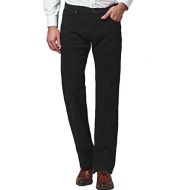 SSLR Mens Thermal Regular Fit Straight Leg Casual Fleece Pants (W30 x L32, Black)