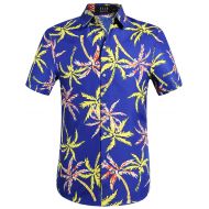 SSLR Mens Tropical Button Down Casual Short Sleeve Hawaiian Shirt