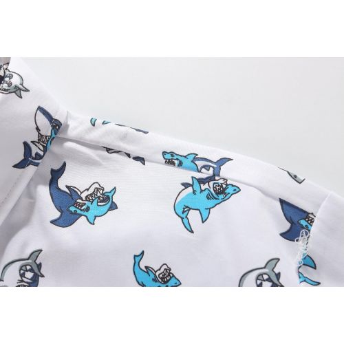  SSLR Mens Shirts Casual Printed Short Sleeve Button Up Shirts for Men