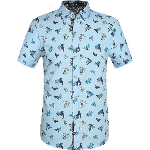  SSLR Mens Shirts Casual Printed Short Sleeve Button Up Shirts for Men