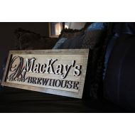 /SSVWoodWorks Personalized Bar Sign Rustic Custom Carved Wooden Pub Sign Personalized Housewarming Cabin Rustic Pub Wood Bar Decor Beer Decor Wine Cellar