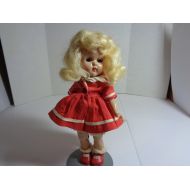 SSVintageTreasure Vintage Vogue 7.5 Ginny Bent Knee Walker Doll in Tagged Outfit Red dress